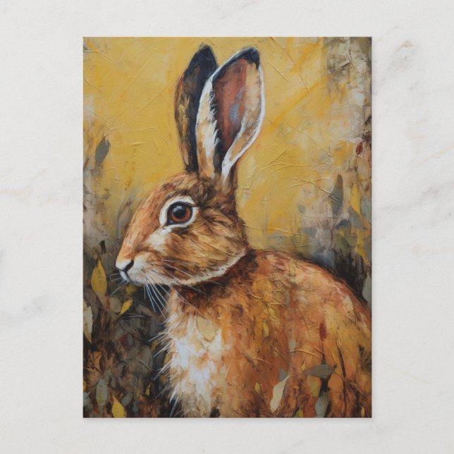 Kaninchen Postkarte (Vorderseite)