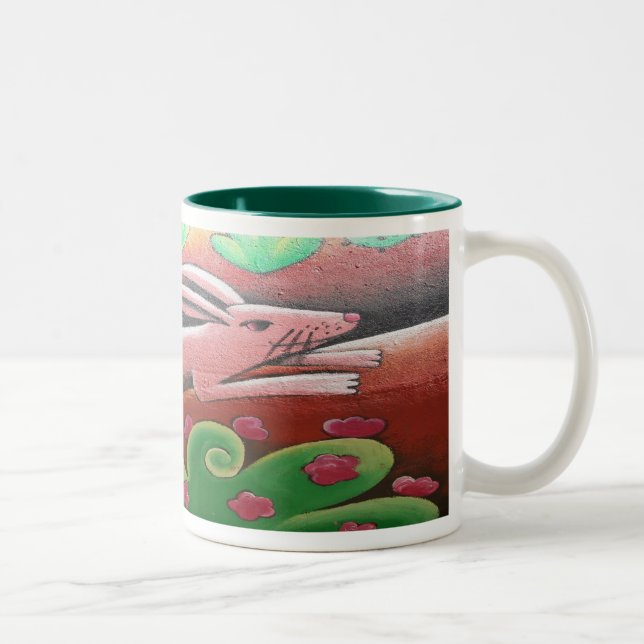 Kaninchen-Schale Zweifarbige Tasse (Rechts)