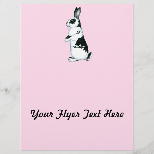 Kaninchen: Schwarz und Weiß Flyer (Vorne)