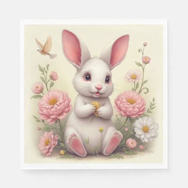 Kaninchen Serviette (Vorderseite)