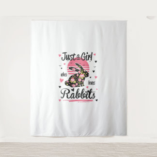 Kaninchen-Shirt. Nur ein Mädchen, das Kaninchen Li Wandteppich