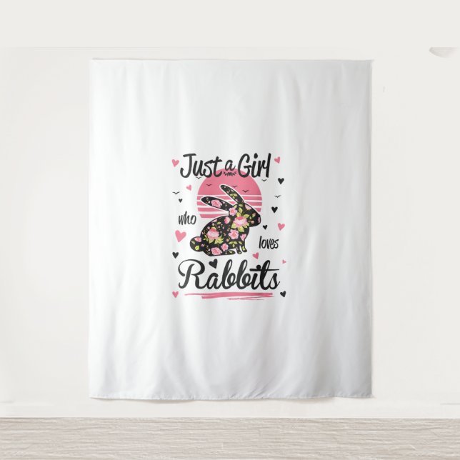 Kaninchen-Shirt. Nur ein Mädchen, das Kaninchen Li Wandteppich (Vorderseite)
