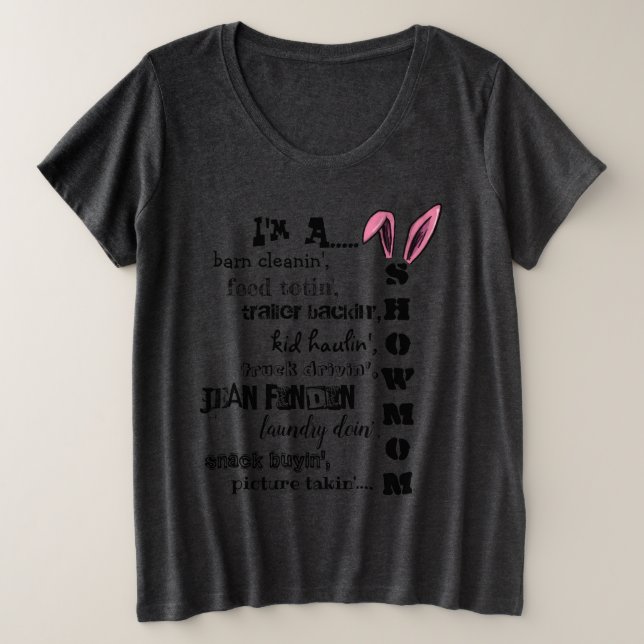 Kaninchen-Show-Mama-Shirt Große Größe T-Shirt (Design vorne)