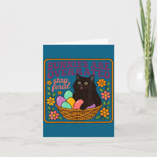 Kaninchen sind überbewertet Ostern verwilderte Kat Karte
