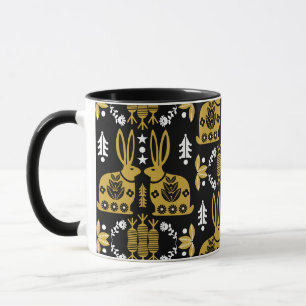 Kaninchen Skandinavische Volkskunst Tasse