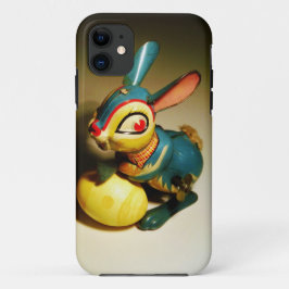 Kaninchen Spielzeug und Ostergelbe Ei iPhone 11 Hülle