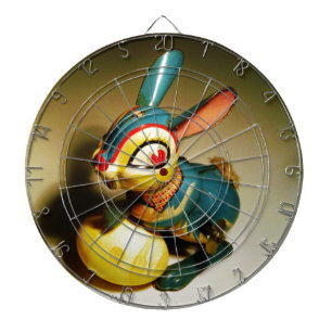 Kaninchen Spielzeug und Ostergelbe Ei Dartscheibe