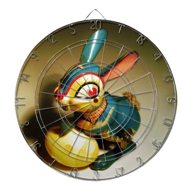 Kaninchen Spielzeug und Ostergelbe Ei Dartscheibe (vorne)