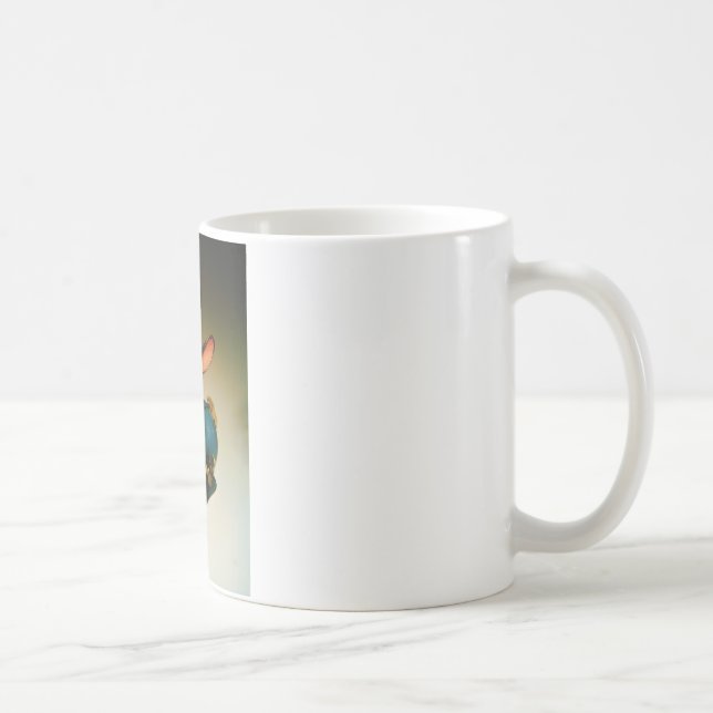 Kaninchen Spielzeug und Ostergelbe Ei Kaffeetasse (Rechts)