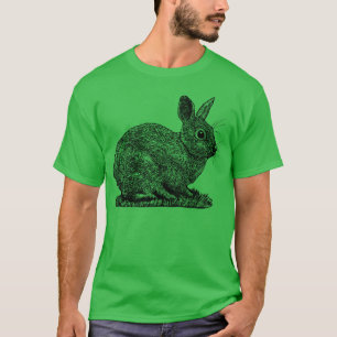 Kaninchen - Stift und Farbe Gezeichnet T-Shirt