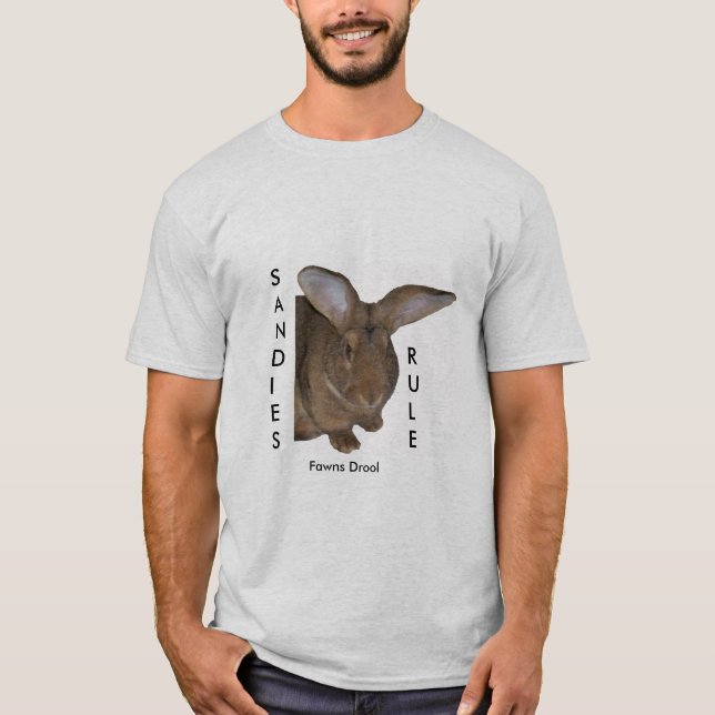 Kaninchen-T - Shirt SANDIES REGEL (Vorderseite)