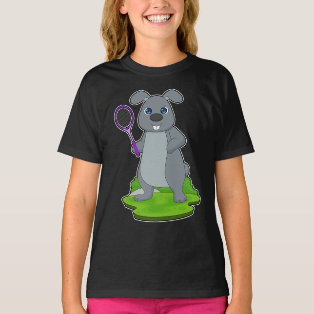 Kaninchen Tennis T-Shirt (Vorderseite)