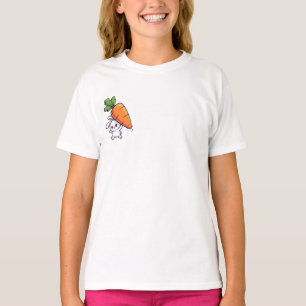 Kaninchen trägt riesige Karotten-Kinder T-Shirt