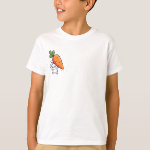 Kaninchen trägt riesige Karotten-Kinder T-Shirt