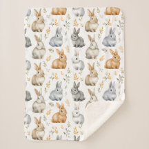 Kaninchen und Blätter