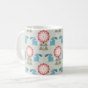 Kaninchen und Blume Kaffeetasse