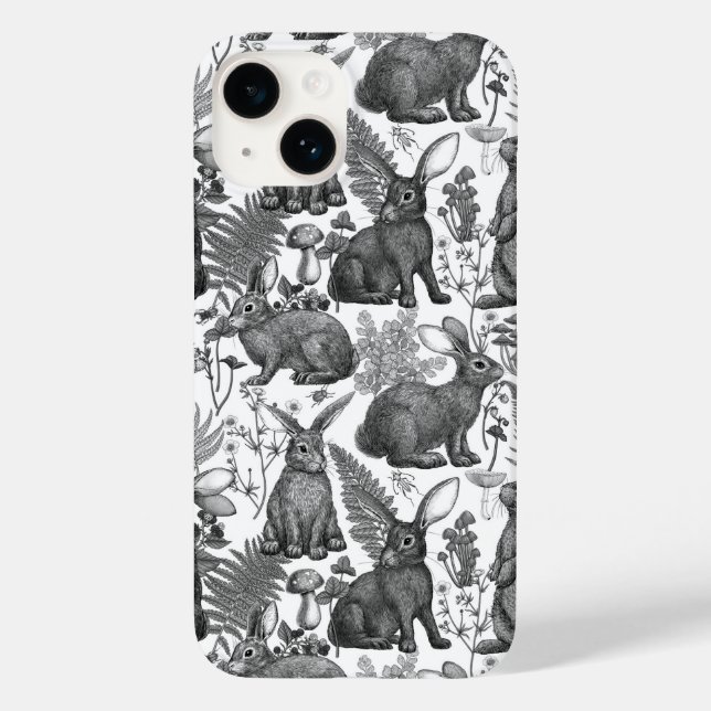 Kaninchen und Waldflora 2 Fall Mate iPhone Case-Mate iPhone 14 Hülle (Rückseite)