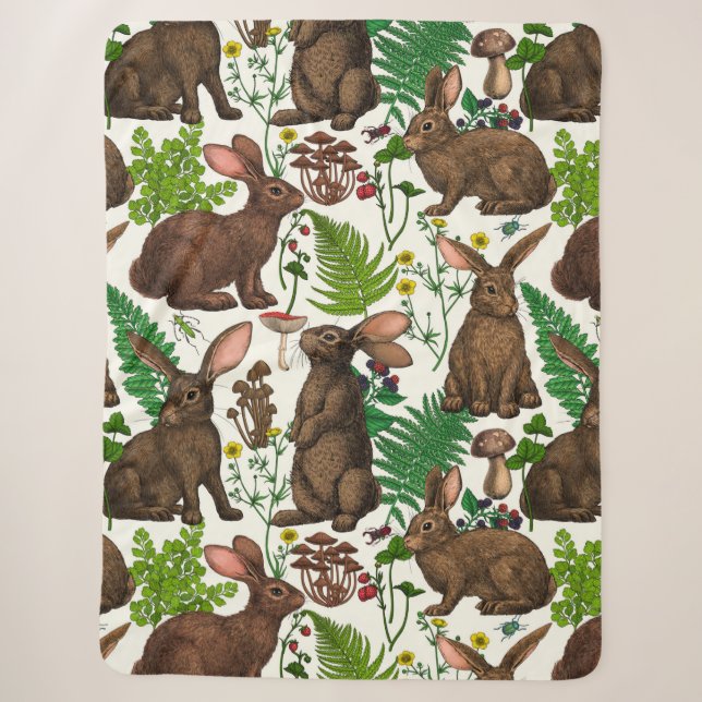 Kaninchen und Waldflora 4 Sherpadecke (Vorderseite)