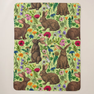 Kaninchen und Wildblumen auf Honigtau Sherpadecke