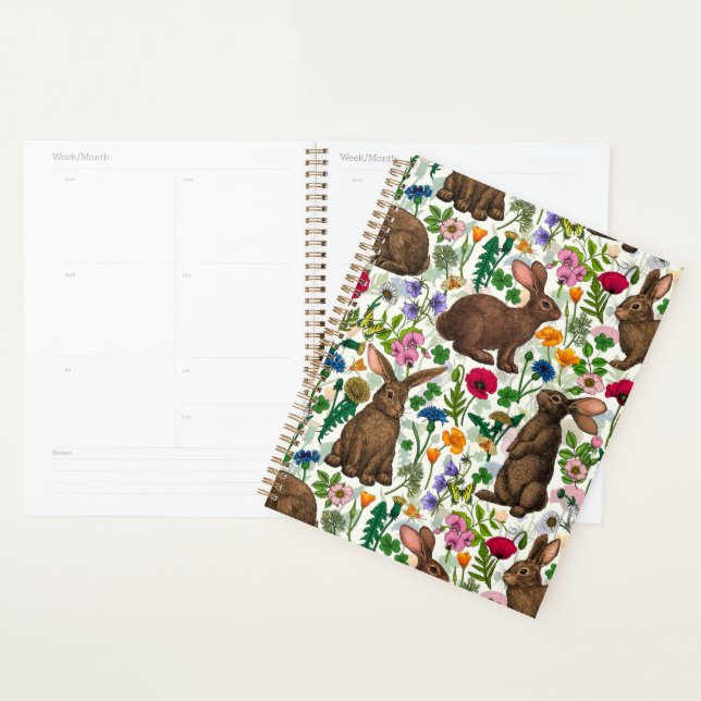 Kaninchen und Wildblumen Planer (Anzeige)