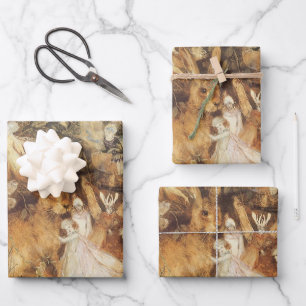 Kaninchen unter den Feen, alte Feenmärchen Geschenkpapier Set
