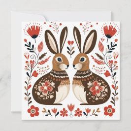 Kaninchen Valentine Osterfest Feiertagskarte