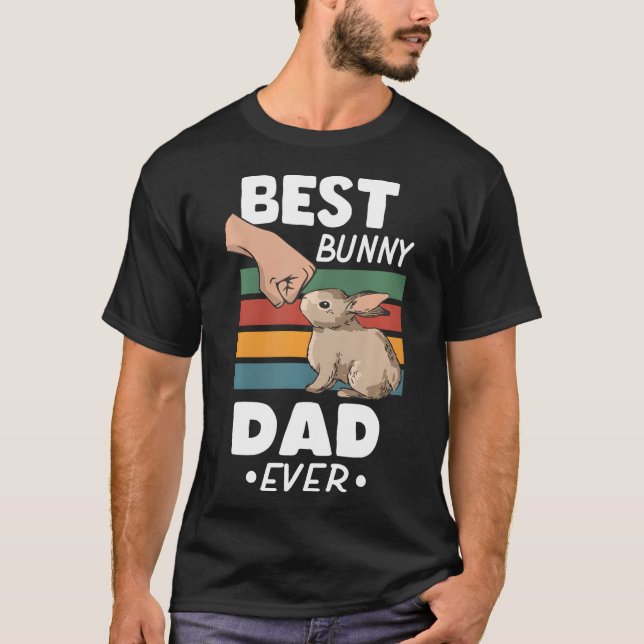 Kaninchen Vater Bunny Lover Man Animal Husband T-Shirt (Vorderseite)