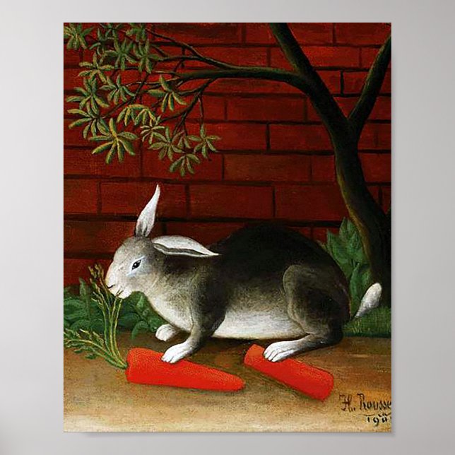 Kaninchen von Henri Rousseau Poster (Vorne)