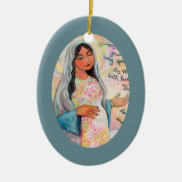 Kaninchen von Maria Weihnachten und Adventsmuschel Keramik Ornament