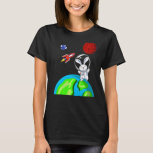 Kaninchen-Weltraumraketenastronaut T-Shirt