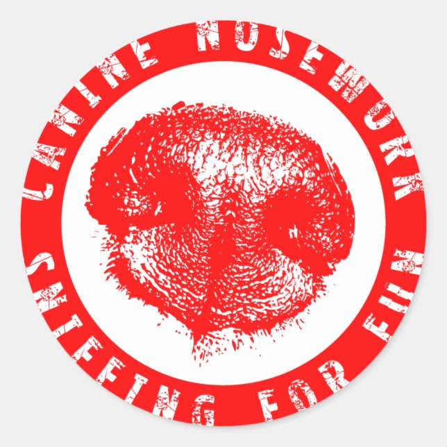 Kaninchenarbeit, Sniffing für Spaß Runder Aufkleber (Vorderseite)