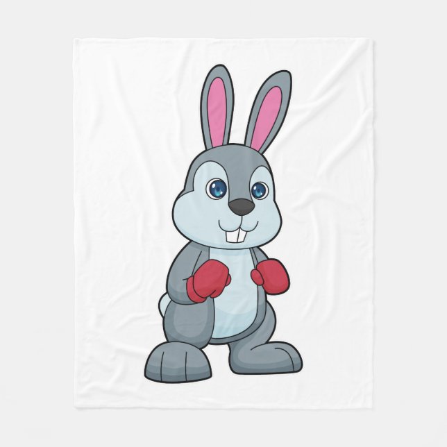 Kaninchenboxen Boxer Boxhandschuhe Fleecedecke (Vorderseite)