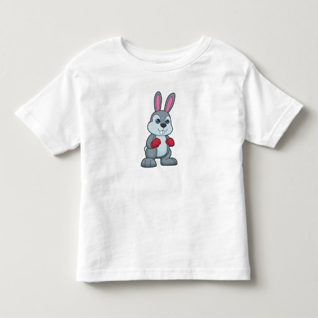 Kaninchenboxen Boxer Boxhandschuhe Kleinkind T-shirt (Vorderseite)