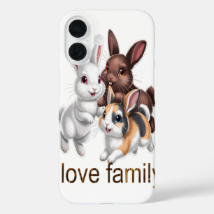 Kaninchenfamilie iPhone 16 hülle