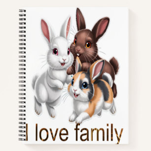 Kaninchenfamilie notizbuch