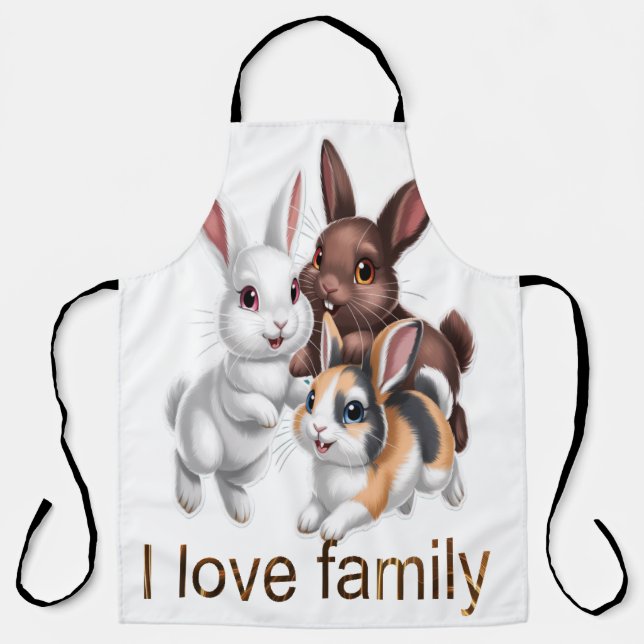 Kaninchenfamilie  schürze (Vorderseite)