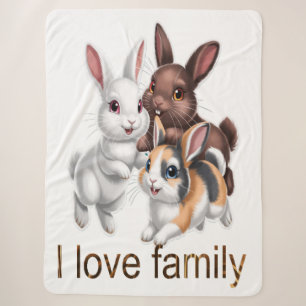 Kaninchenfamilie Sherpadecke