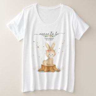 Kaninchenfamilie Wildtier Baby WERDENDE MUTTER Große Größe T-Shirt