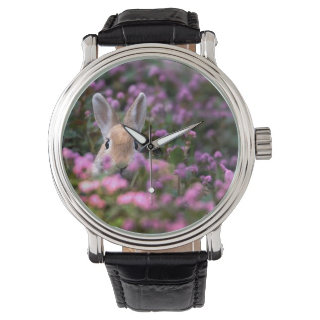 Kaninchenfarm Armbanduhr (Vorderseite)