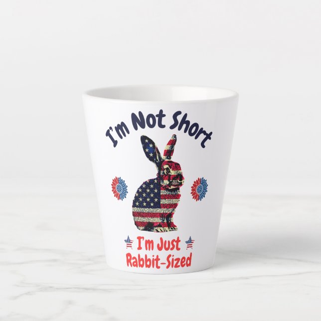 Kaninchenflagge Amerika Milchtasse (Vorderseite)