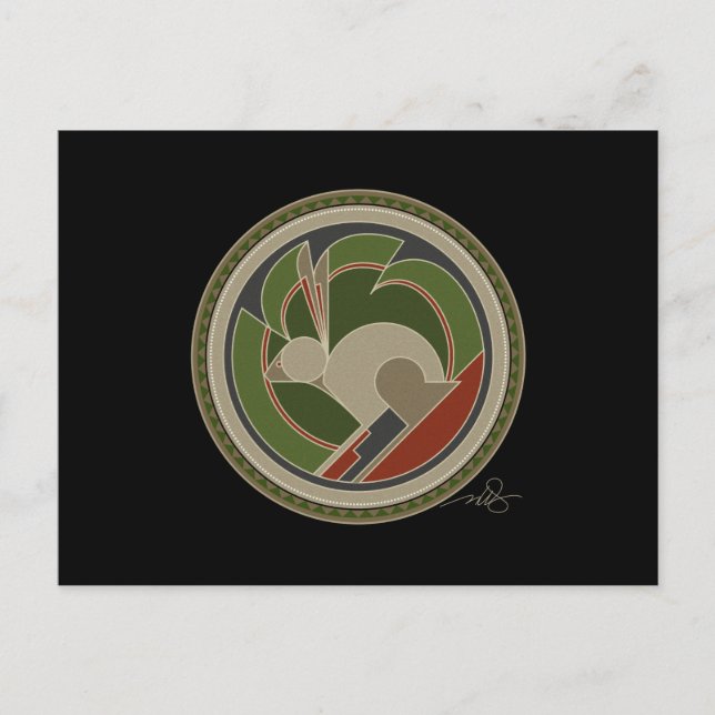 Kaninchengeist Postkarte (Vorderseite)