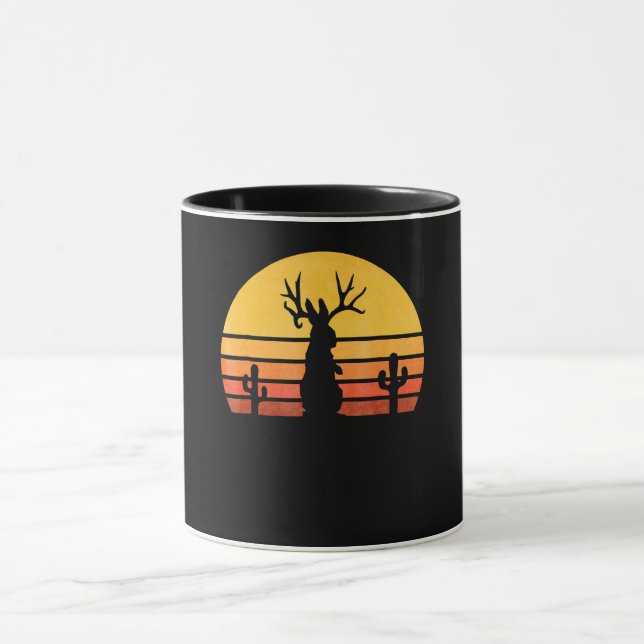 Kaninchengeschenk| Achtzig Jackalope Cryptid Rabbi Tasse (Zentrum)
