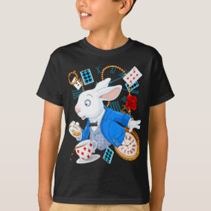 Kaninchengeschenk  Alice im Wunderland — Weißes T-Shirt