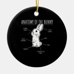 Kaninchengeschenk Anatomie der Liebe der Niedliche Keramik Ornament