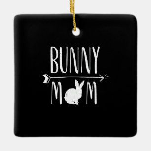Kaninchengeschenk  Sonnenblume Mama Weißes Kaninc Keramikornament