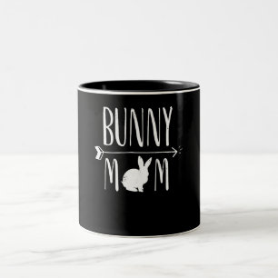 Kaninchengeschenk  Sonnenblume Mama Weißes Kaninc Zweifarbige Tasse