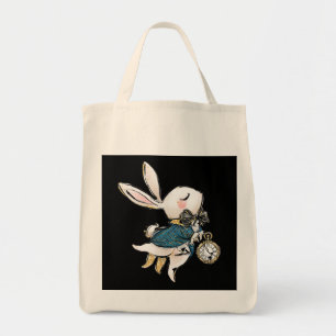 Kaninchengeschenk Weißes Kaninchen der Alice im Tragetasche