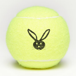 Kaninchenillustration Tennisbälle