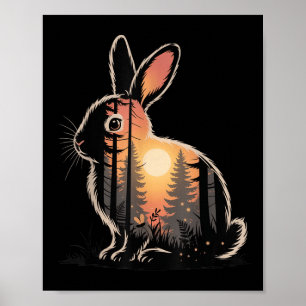 Kaninchenjagd Wandern Outdoor Camping Wald Kinder Poster
