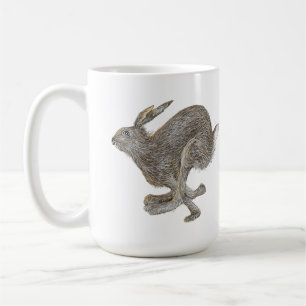 Kaninchenlauf mit schneller Kunst Kaffeetasse
